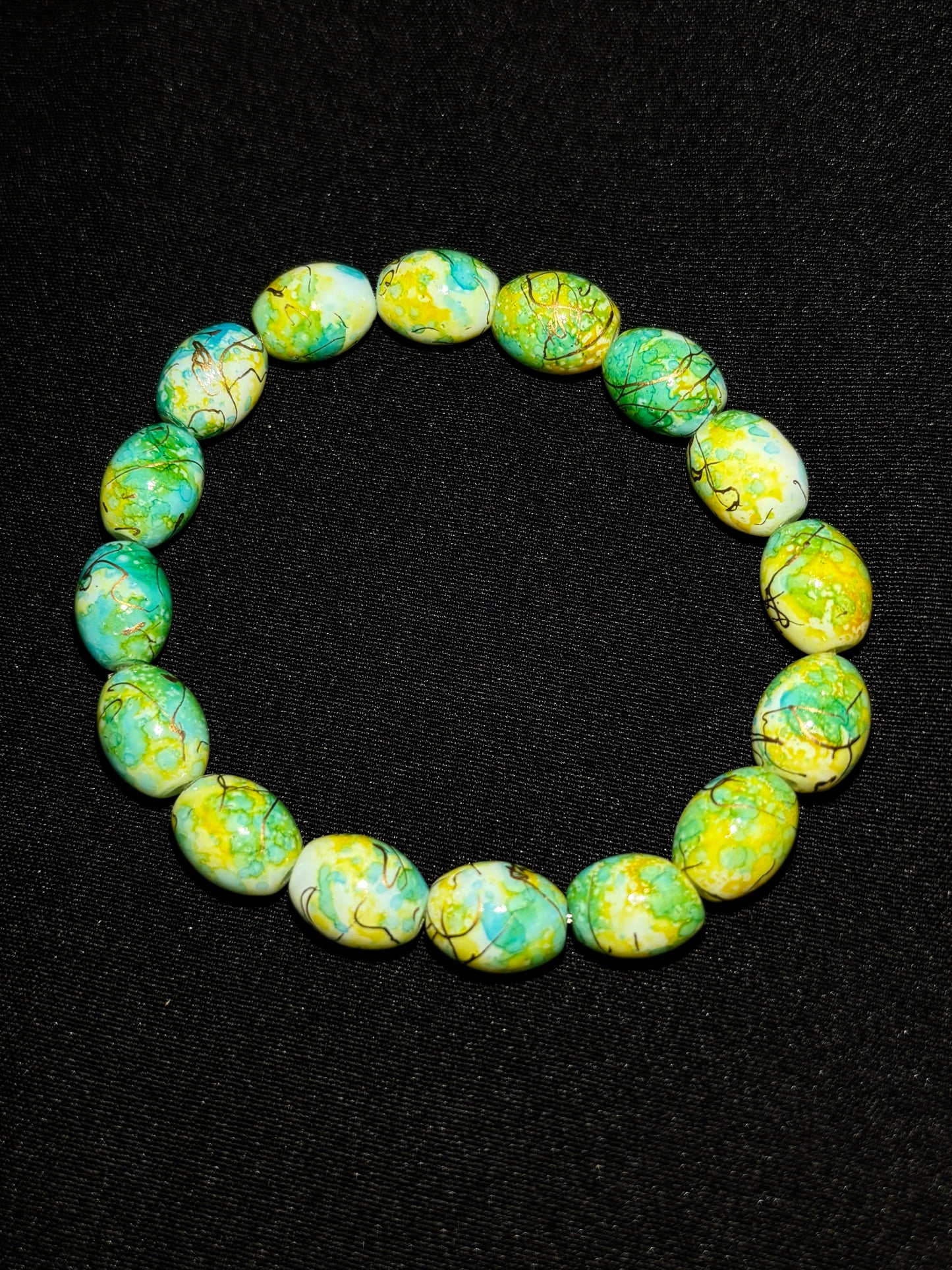 Marble Finish Beaded Bracelets