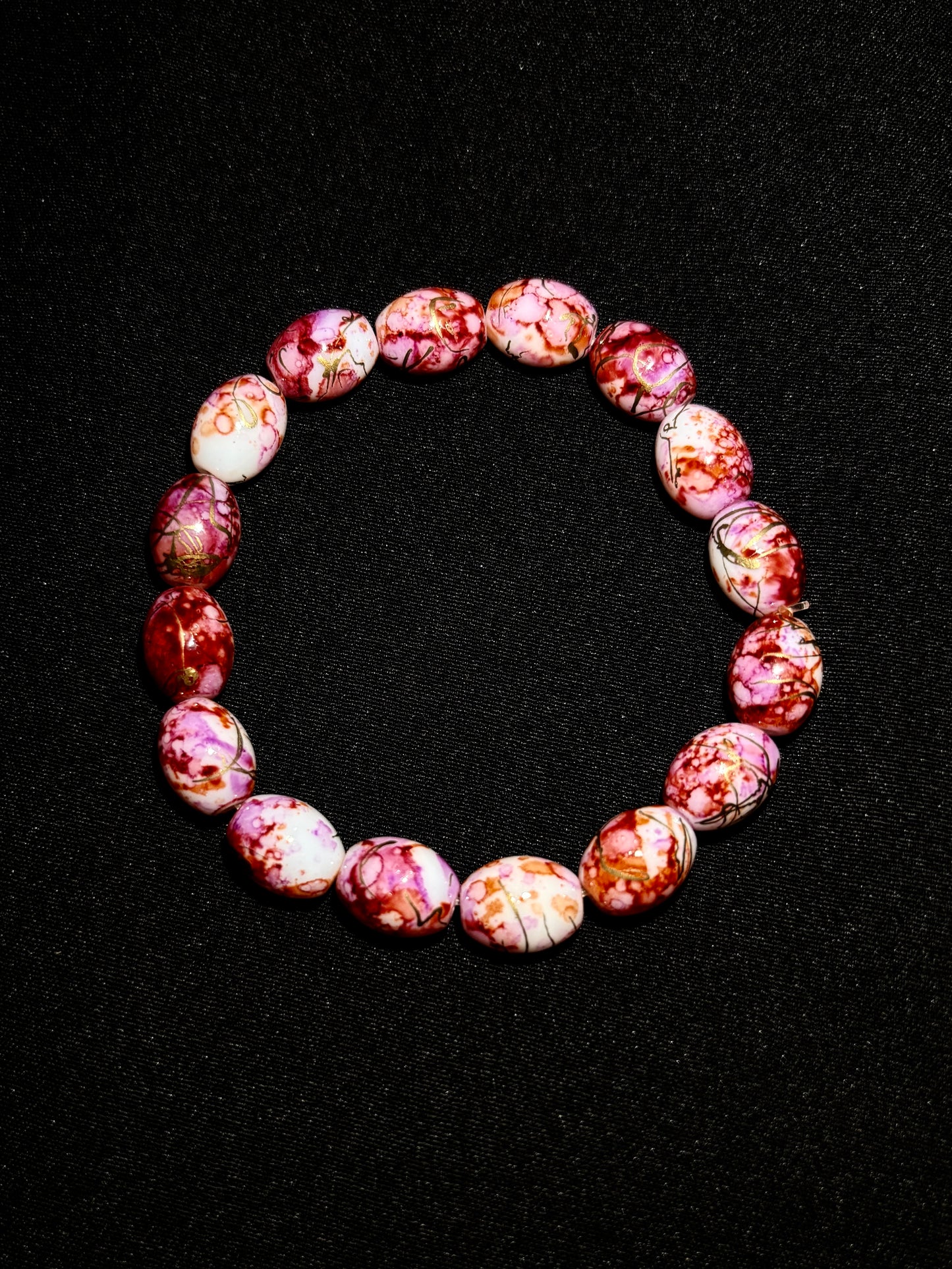 Marble Finish Beaded Bracelets