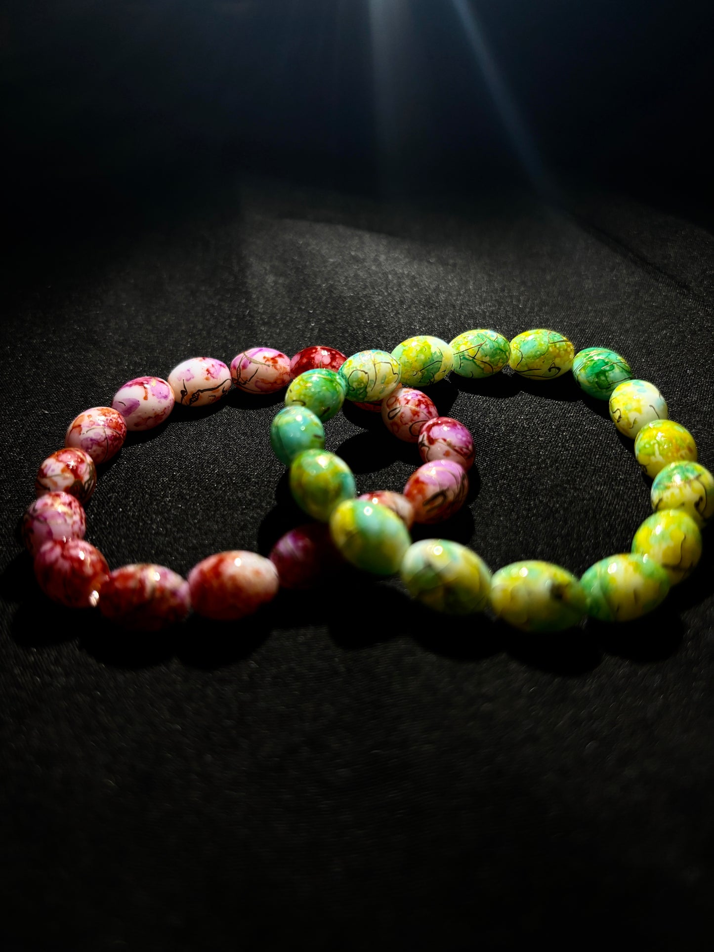 Marble Finish Beaded Bracelets