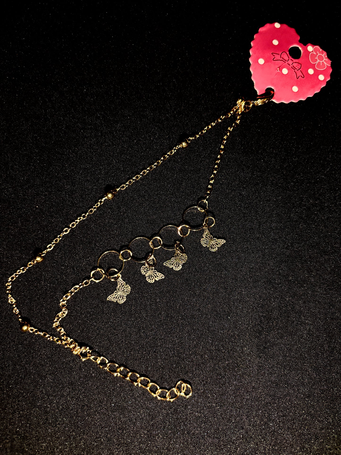 Elegant Gold-Toned Butterfly Charm Chain for Women